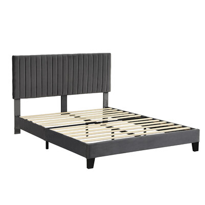 Bed Frame Double Size Mattress Grey