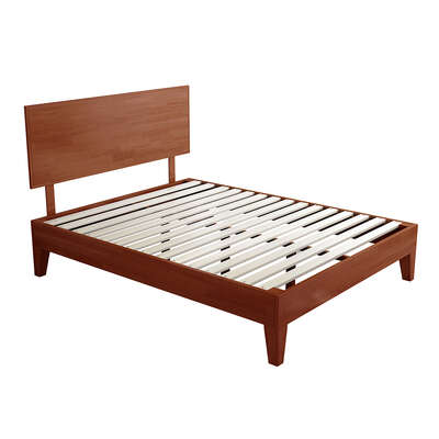 Cozy Double Rubberwood Bed Frame - Soft Cushion Classic Durable