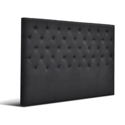 King Size Upholstered Fabric Headboard - Charcoal