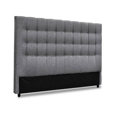 King Size Upholstered Fabric Headboard - Grey