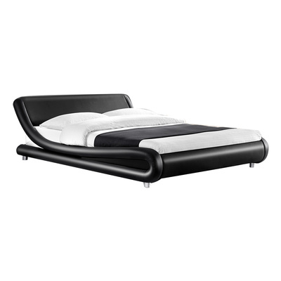King Size PU Leather Bed Frame - Black