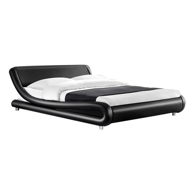 Queen Size PU Leather Bed Frame - Black