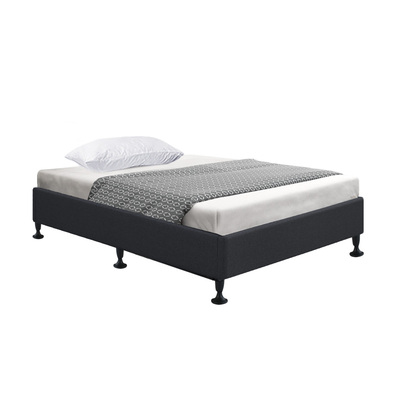 Bed Frame Base King Single Size Mattress Wooden Fabric Charcoal