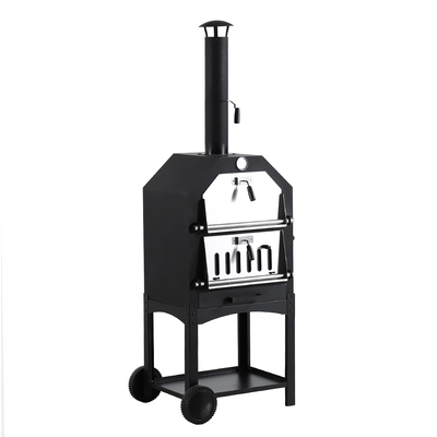 3in1 Pizza Oven Charcoal BBQ Grill Steel