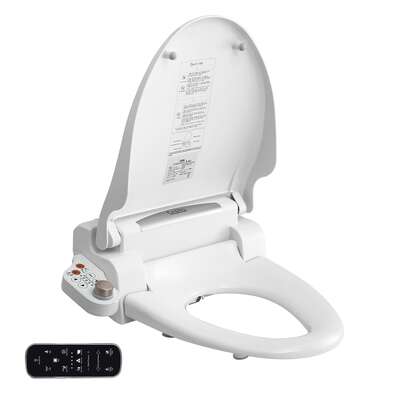 Electric Bidet Toilet Seat Heated With LED Night Light And Remote Control