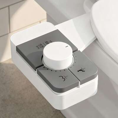 Dual Nozzle Bidet Attachment Slim Cold Water Toilet | EXTG