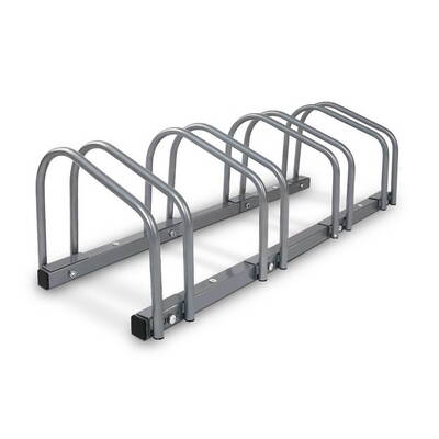 Portable Bike 4 Parking Rack Bicycle Instant Storage Stand - Silver