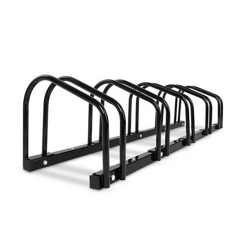 Portable Bike 5 Parking Rack Bicycle Instant Storage Stand - Black