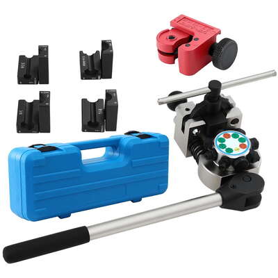 Brake Line Flaring Tool Kit for 3/16-3/8 inch Tubing with Cutter