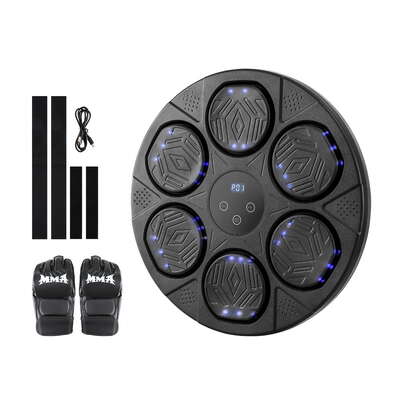 Music Boxing Machine Bluetooth Wall-Mounted Punch Target with LED Display & Gloves
