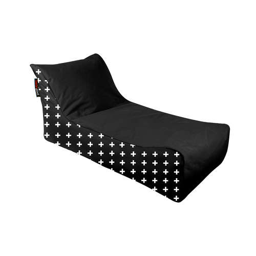 Bean Pod Mantra 65 x 120 x 60cm Crosses Pattern Black