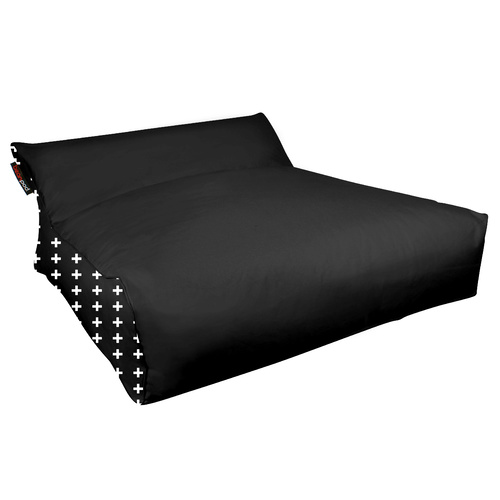 Bean Pod Manor 120 x 120 x 60cm Crosses Pattern Black