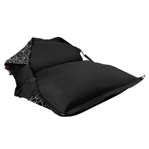 Bean Pod Zephyr 190 x 140cm Geometric Pattern Black