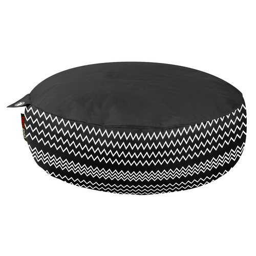 Bean Pod UFO 130 x 20cm Zig Zag Pattern Black