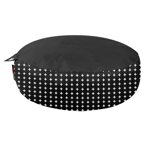 Bean Pod UFO 130 x 20cm Crosses Pattern black