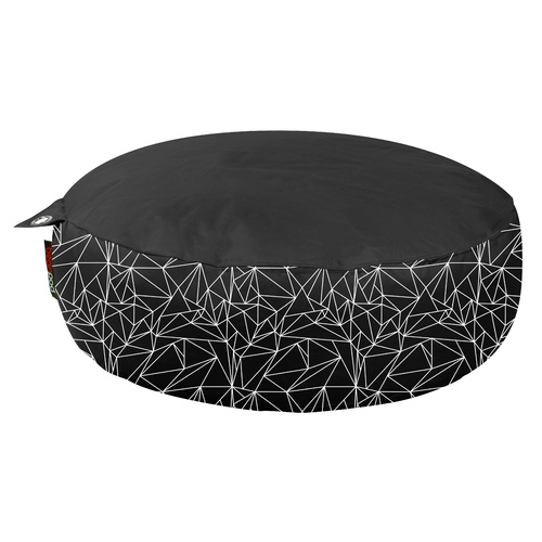 Bean Pod UFO 130 x 20cm Geometric  Pattern Black