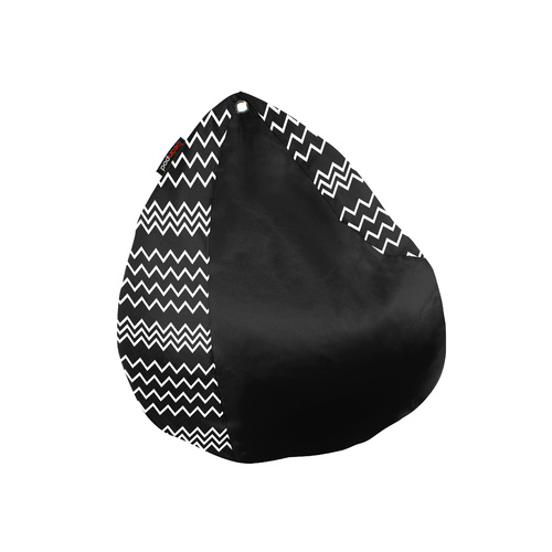 Bean Pod Soho 100 x 140cm Zig Zag Pattern Black