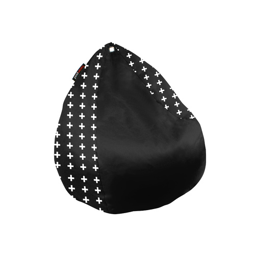 Bean Pod Soho 100 x 140cm Crosses Pattern Black