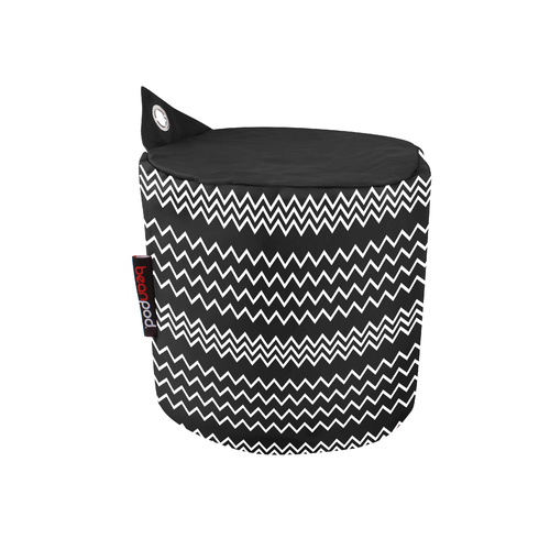 Bean Pod Pop 40 x 50cm Zig Zag Pattern Black