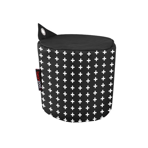 Bean Pod Pop 40 x 50cm Crosses Pattern Black