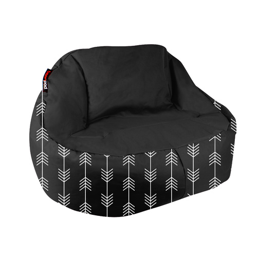 BBean Pod Luxe 120 x 80 x 80cm Arrows Pattern Black