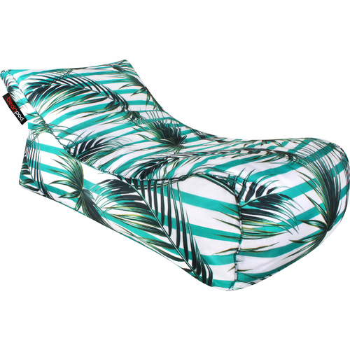 Beanbag Cover Blue Stripe Palms 110 x 65 x 60cm