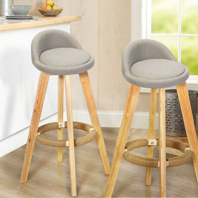 2x Fabric Swivel Bar Stool Kitchen Stool Dining Chair Barstools Lime