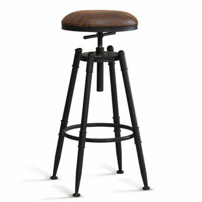 4x Rustic Industrial Bar Stool Kitchen Stool Barstool Swivel Dining Chair