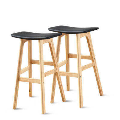 4x PU Leather Swivel Bar Stool Kitchen Stool Dining Chair Barstools Black