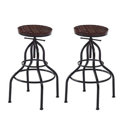 2x Wooden Dining Chairs Barstools