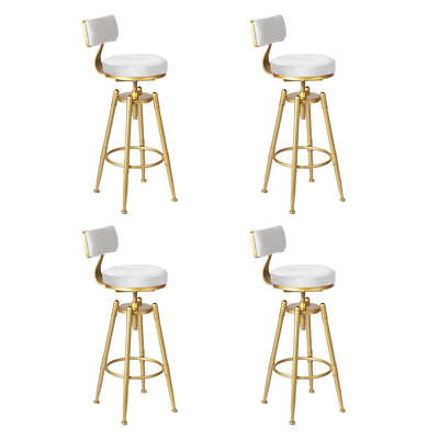 Stylish 4x Bar Stools Swivel Kitchen Bar Chair White - Multipurpose