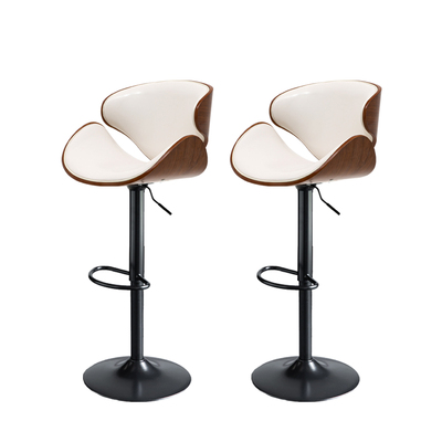 1x Bar Stools Kitchen Gas Lift White