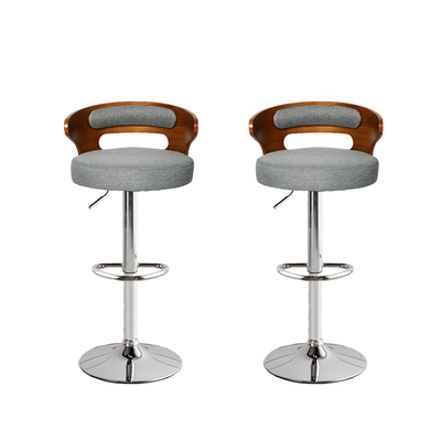 1x Kitchen Bar Stools Gas Lift Grey Silver