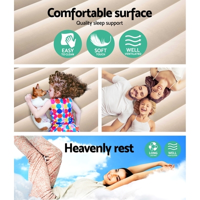 Bestway Air Bed  Queen Size Mattress  Built-in Pump Camping Inflatable,White