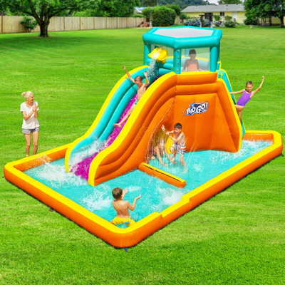 H2OGO kids play pools with Mega Slides Jumping Castle Playground,Inflatable  Double-stitched  