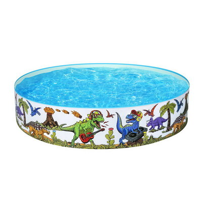 183x38cm Round Above Ground Rigid Swimming Pool Dinosaur 946L