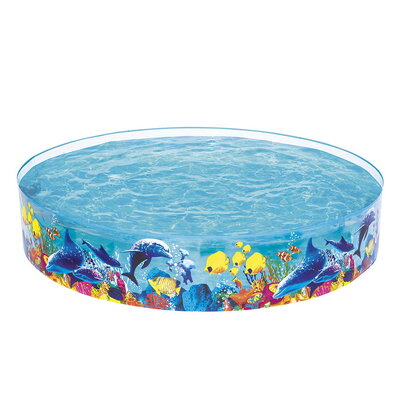 244x46cm Round Above Ground Rigid Swimming Pool Undersea 2074L