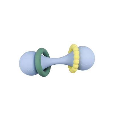 Silicone sensory maraca ratttle blue