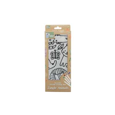 Reusable silicone drawing mat-jungle animals