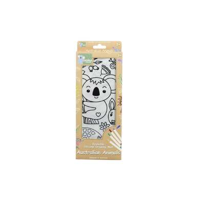Reusable silicone drawing mat- australian animals
