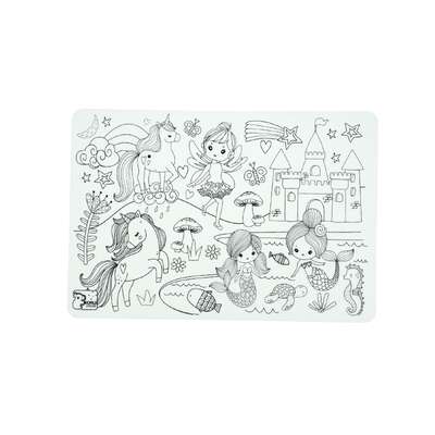 Reusable silicone drawing mat- enchanted kingdom