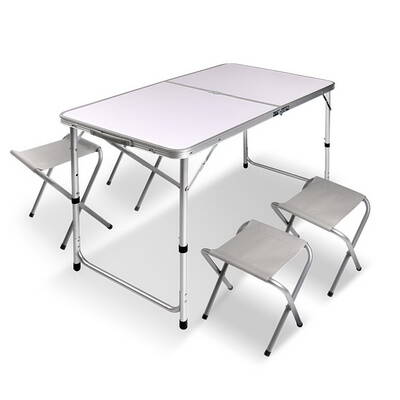 Portable Folding Camping Table and Chair Set 120cm