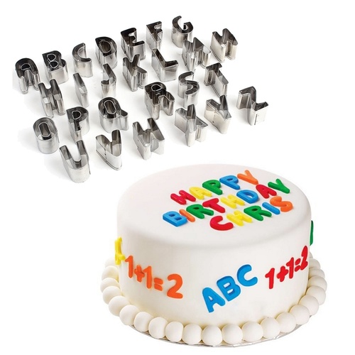 Set of 26 Stainless Letter Alphabet Shape Cake Fondant Cookie Cutter Tool