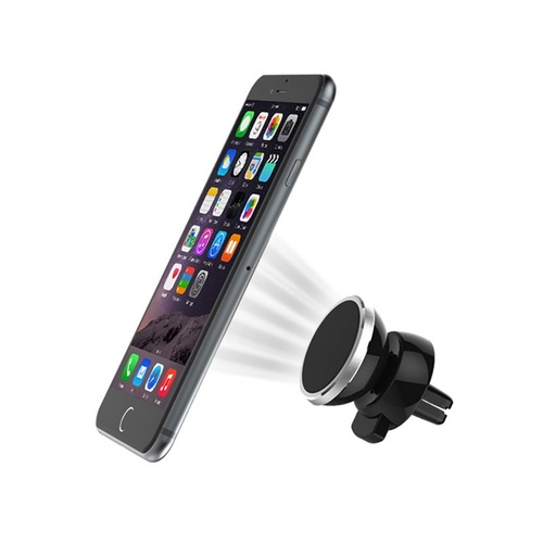 360 Ratation Magnetic Attraction Car Holder For Smart Mobile Phone Silver