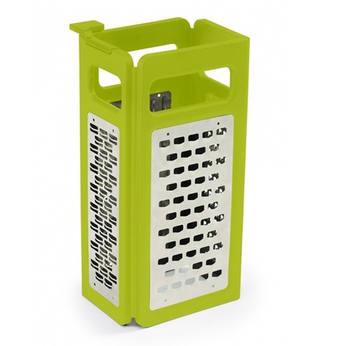 4-in1 Box Grater Folds Flat for Storage Green