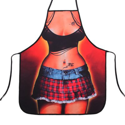 Cartoon Comic Kitchen Cooking Apron (Skirt Girl) Cotton