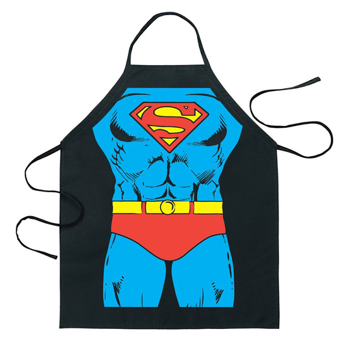 Hero Anime Cartoon Kitchen Cooking Apron (Super Man) Black/ Blue