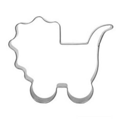 Stainless Steel Baby Pram Shape Cookie Cutter 