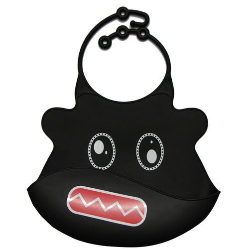 Washable BPA-FREE Silicone Baby & Toddler Bibs Black