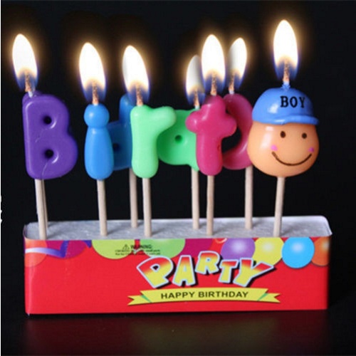 5pcs Colored Candles Birthday Cake Party Supply Celebration Parties Decoration